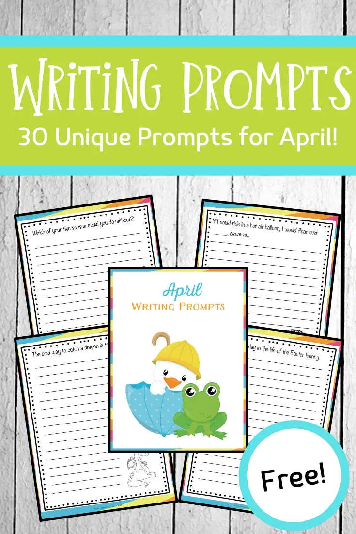 Don’t wait to download and print this awesome set of April writing prompts for elementary students! There are 30 prompts to get you through the month.