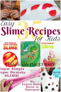 If your kids are as obsessed with slime as mine is, you have to check out this amazing collection of over 35 easy slime recipes for kids! | embarkonthejourney.com