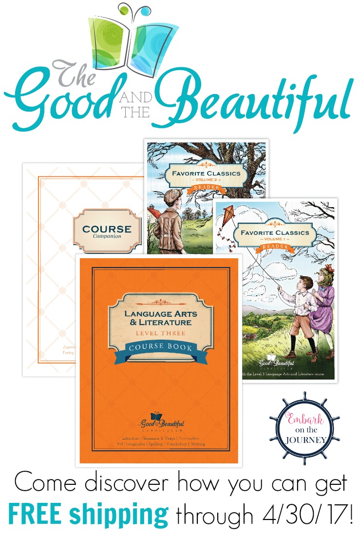 Come learn how you can get free shipping on your order from The Good and the Beautiful - home of some fabulous, Christian homeschool curriculum. 