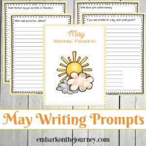 31 elementary writing prompts for May! Celebrate spring and kick off your summer with these printable writing prompts.