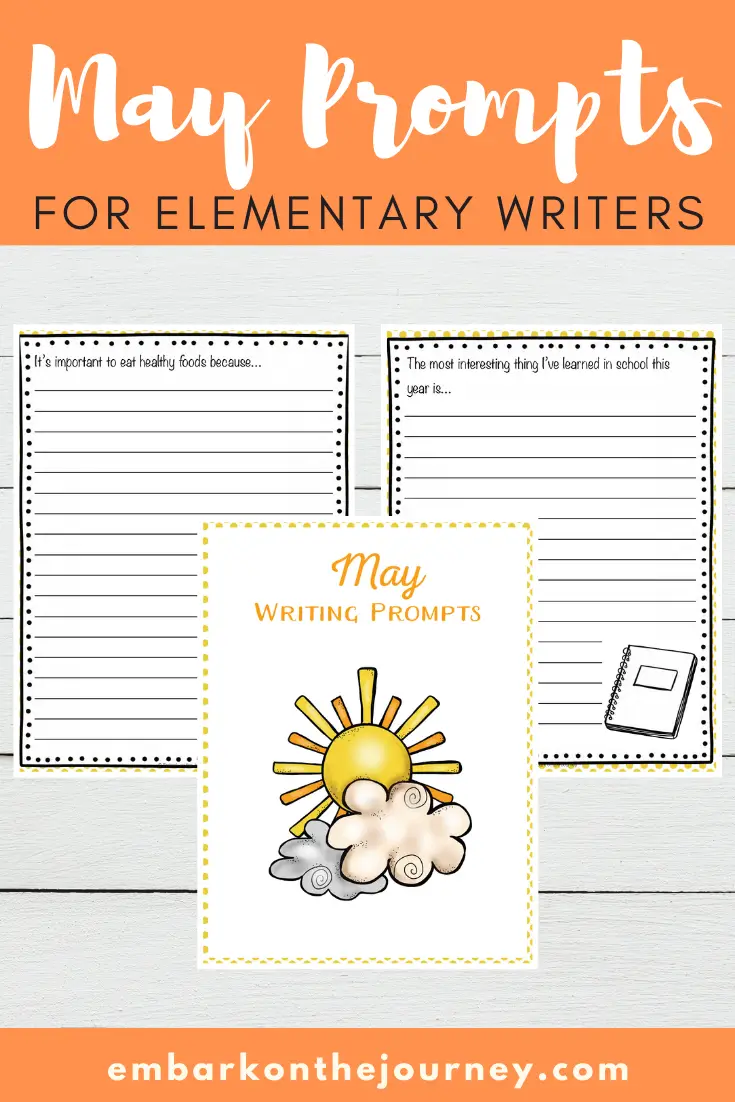 Free Printable Elementary Writing Prompts for May