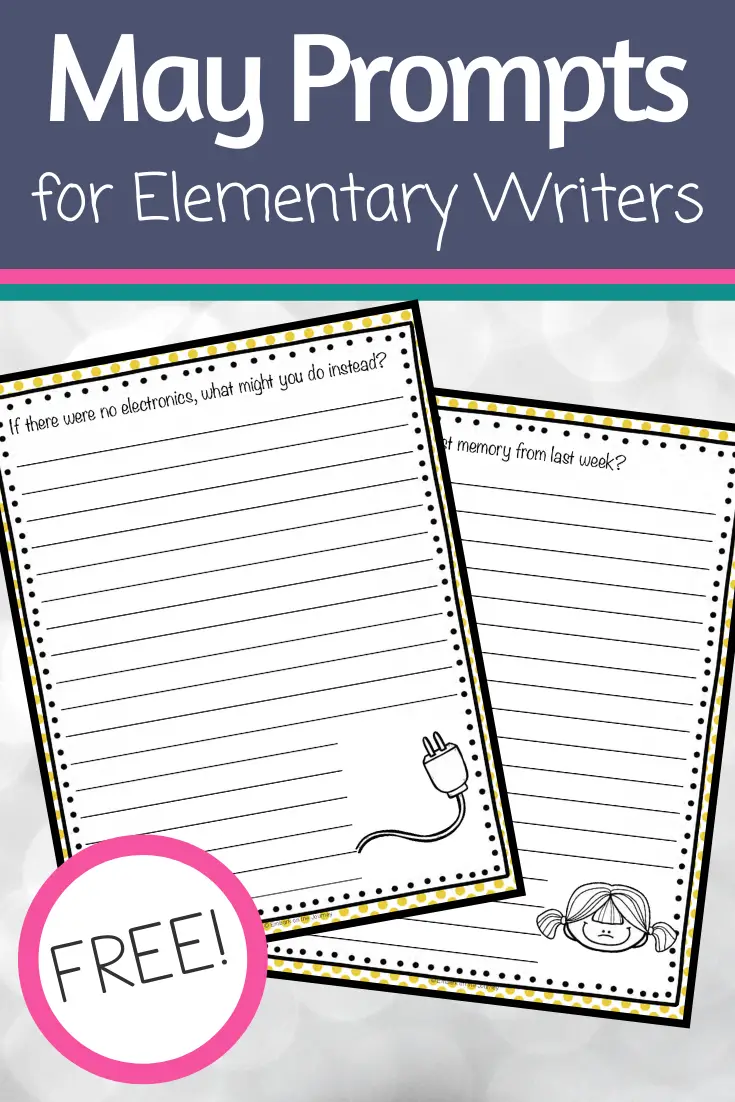 Don’t miss this awesome set of elementary writing prompts for May! Celebrate spring and kick off your summer with these printable writing prompts.