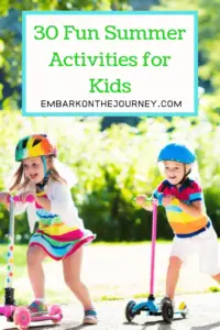 You can beat the summer blahs with a fun activity schedule which contains over 30 summer fun activities for kids of all ages!