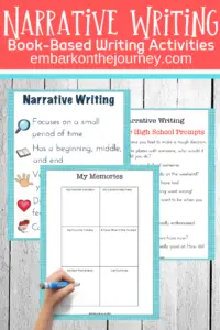 Use picture books to teach narrative writing for kids. These stories and free worksheets will help them learn to tell stories with a personal perspective.