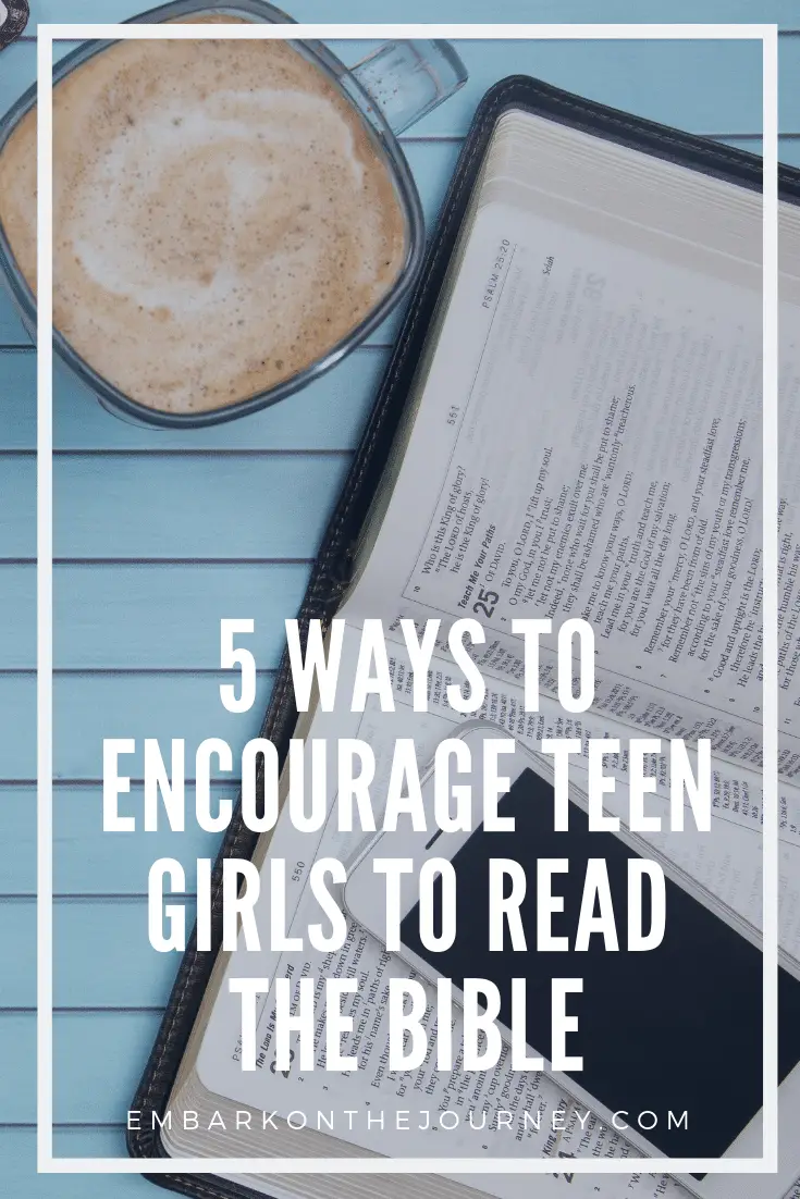 Do you want to switch from momma-led Bible reading to self-directed Bible study? Here are 5 ways to encourage teen girls to read the Bible.