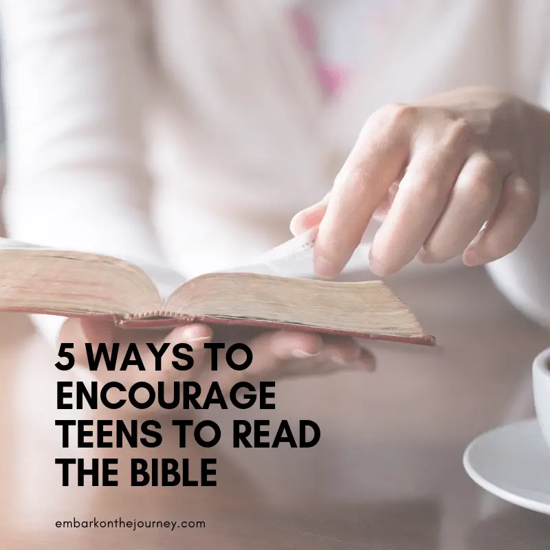 Do you want to switch from momma-led Bible reading to self-directed Bible study? Here are 5 ways to encourage teen girls to read the Bible.