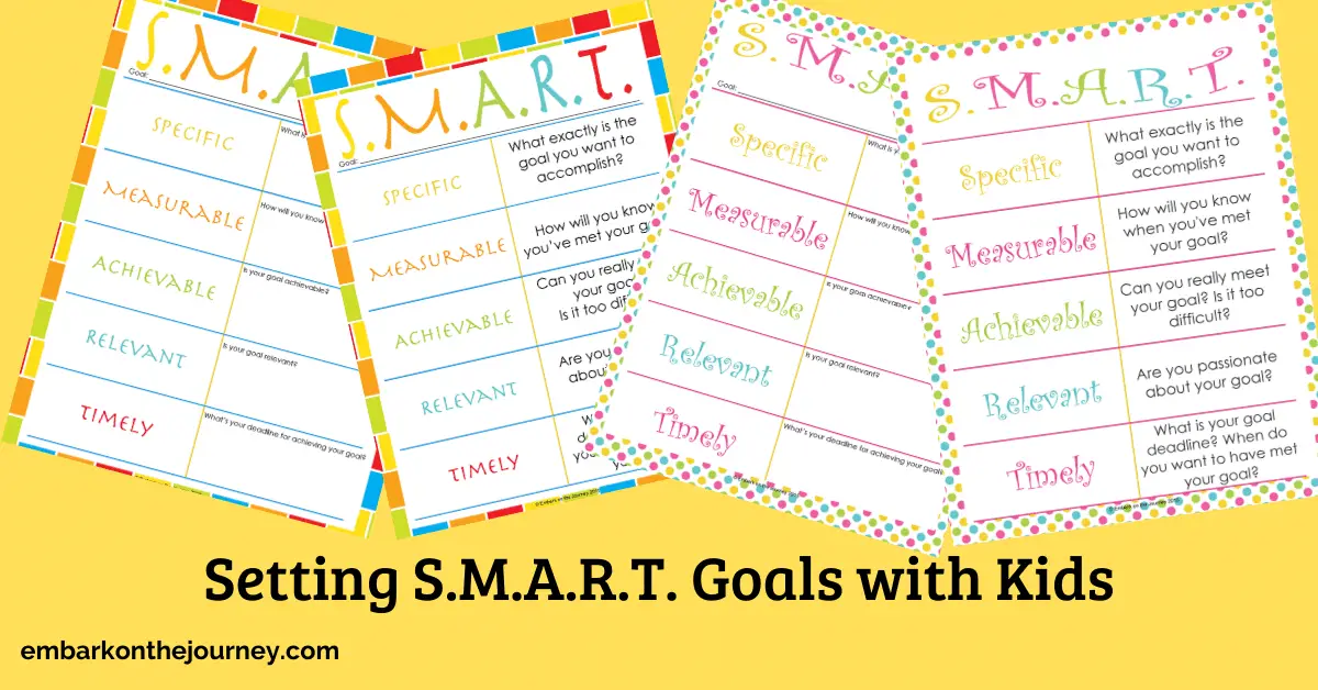 Helping kids set goals that are achievable can be a daunting task. It doesn't have to be. These resources will help you teach SMART goals for kids.