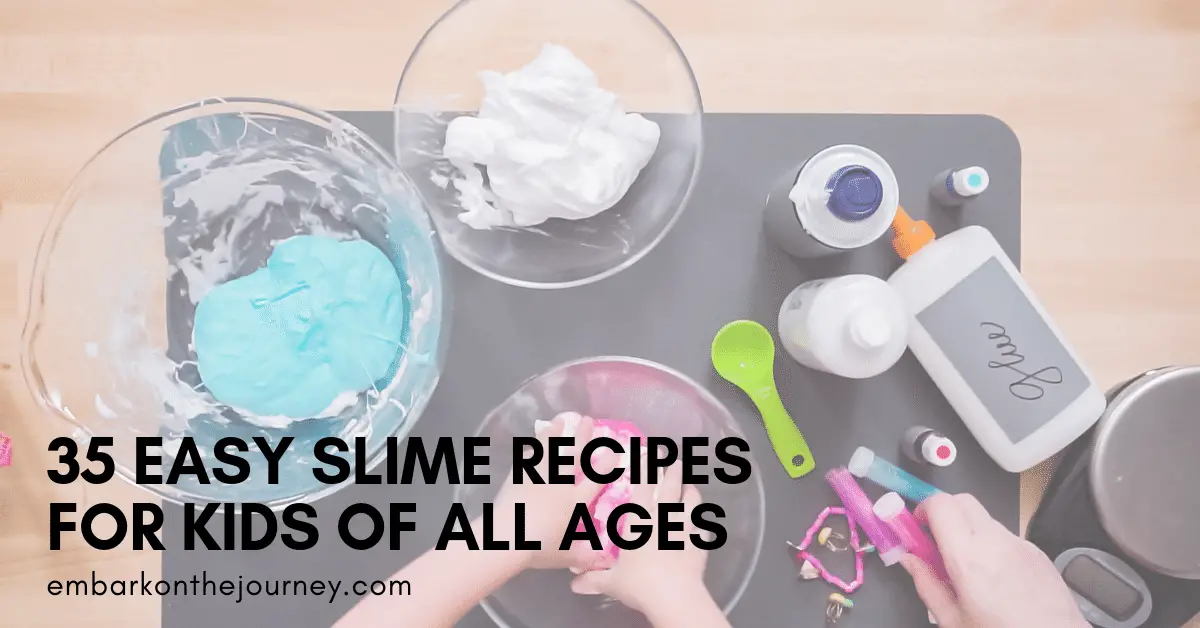If your kids are as obsessed with slime as mine is, you have to check out this amazing collection of over 35 easy slime recipes for kids!
