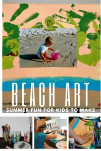 Beach Themed Handprint Art