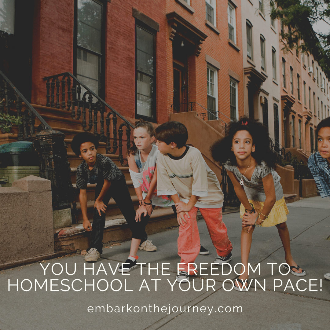 One of the beautiful things about educating your children at home is the freedom to homeschool at your own pace. You can do what's best for your child.