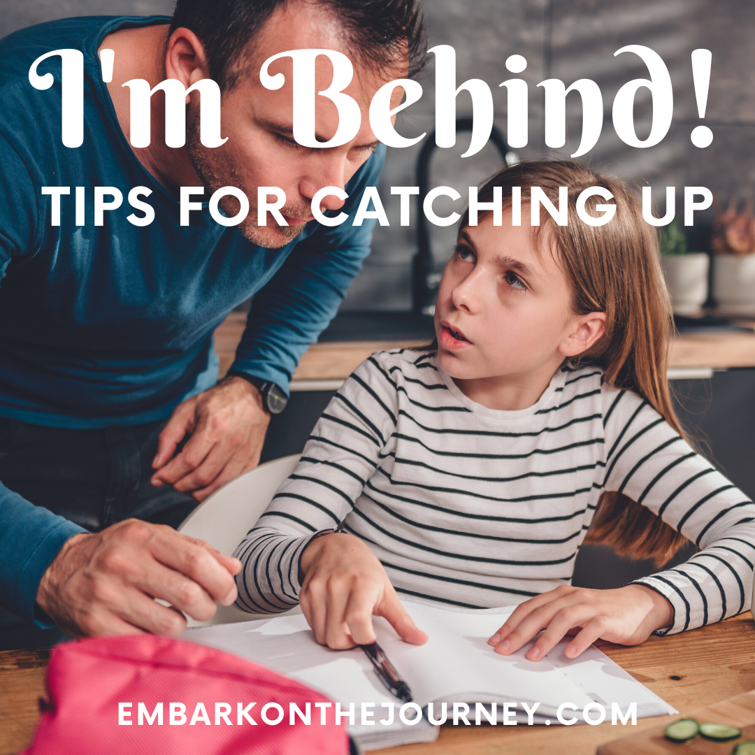 Being behind in your homeschool is frustrating. It's very overwhelming, and I want to throw in the towel! How do I find the motivation to keep going when we're so far behind?