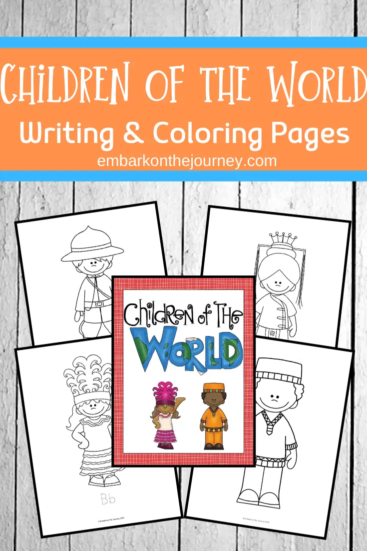 Introduce your children to other cultures with this FREE 75-page Children Around the World printable pack. It includes coloring and writing pages.