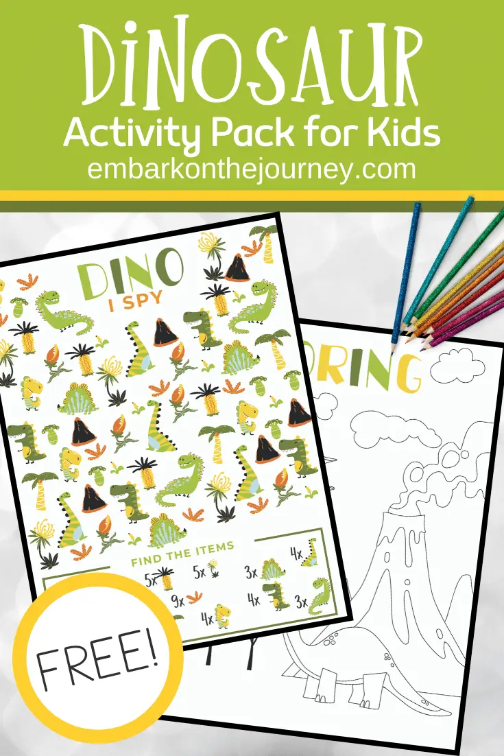 free printable dinosaur activity pack for kids 4 8