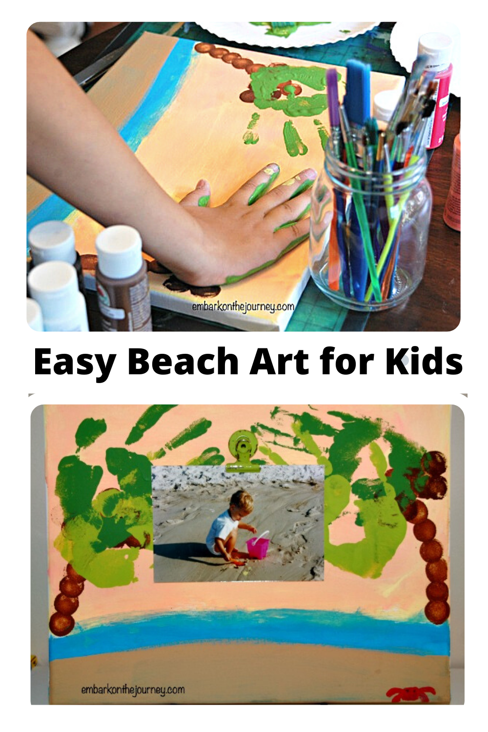 Easy Handprint Beach Craft for Kids