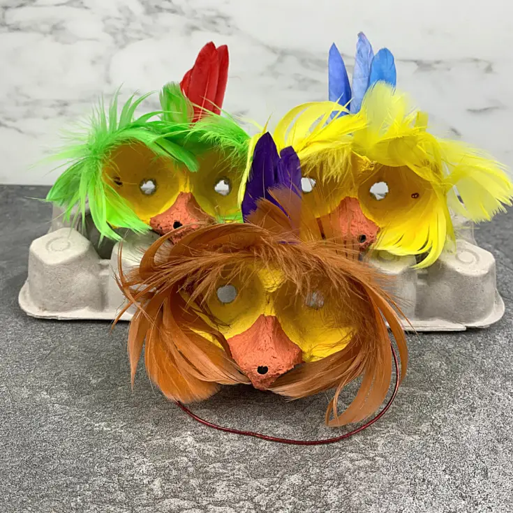 Bird Mask Egg Carton Craft