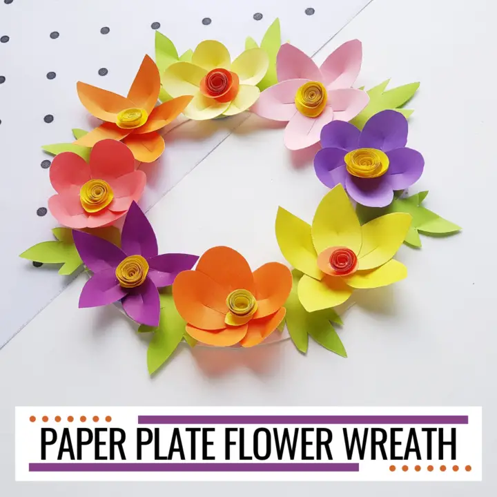 Paper Plate Flower Wreath