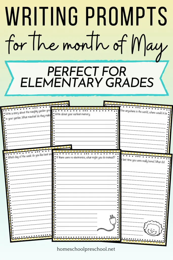Elementary Writing Prompts for May
